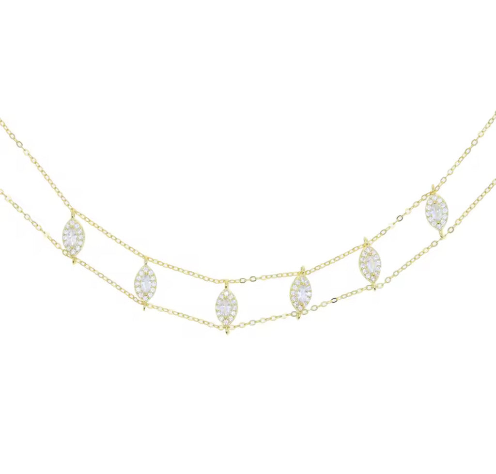 Dancing diamonds choker