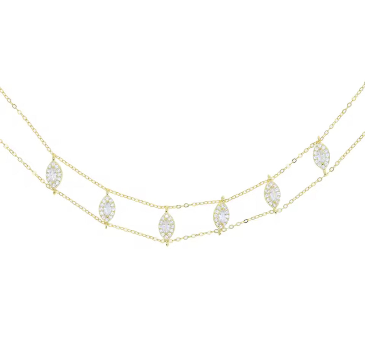 Dancing diamonds choker